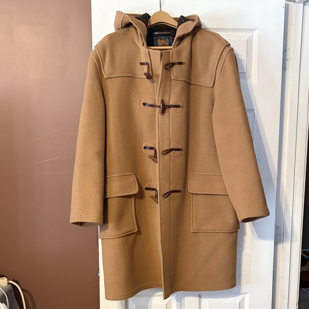 Men's Camel Hooded Toggle Duffle Coat